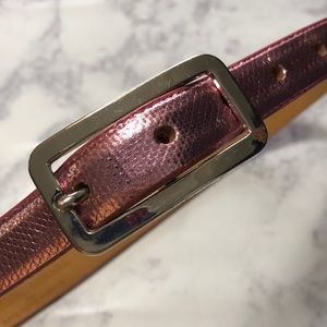 Kleinberg Sherrill Genuine Python Pink Belt